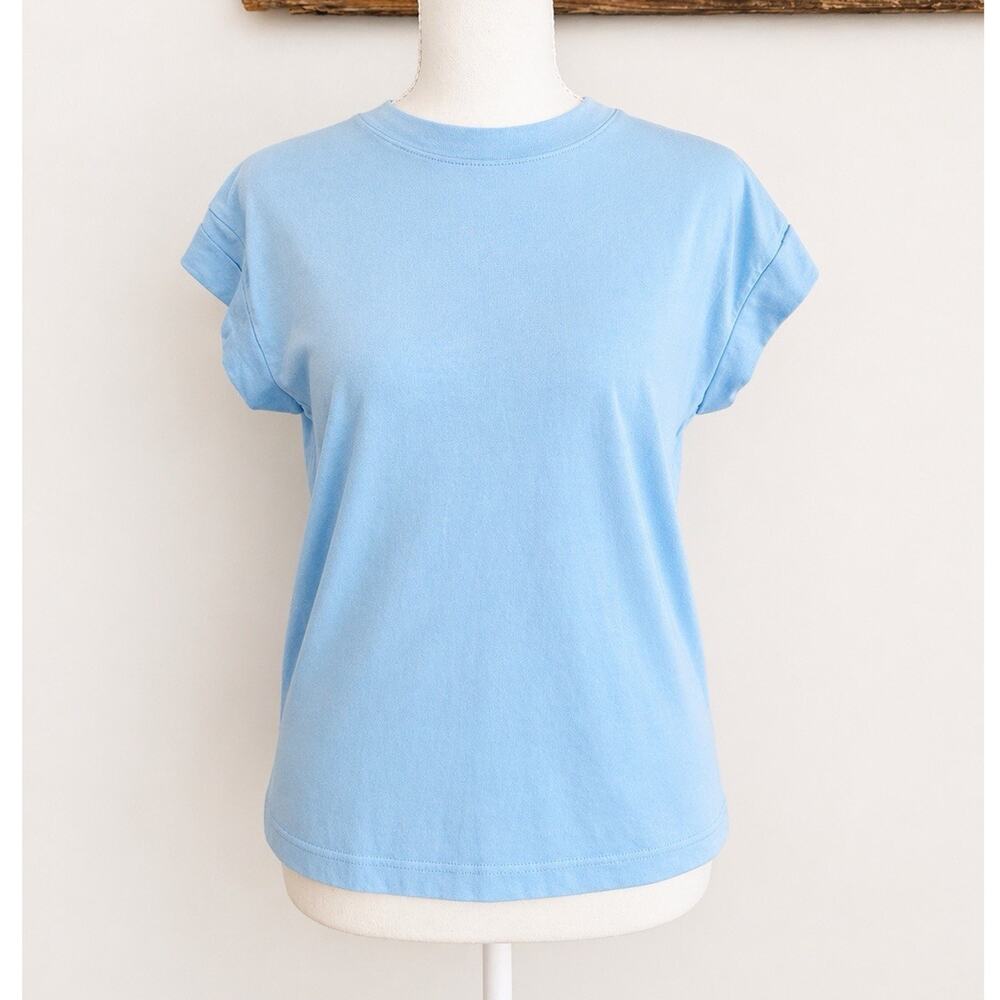 A New Day Light Blue Cotton Crew Neck Short Sleeve T-Shirt (XS)